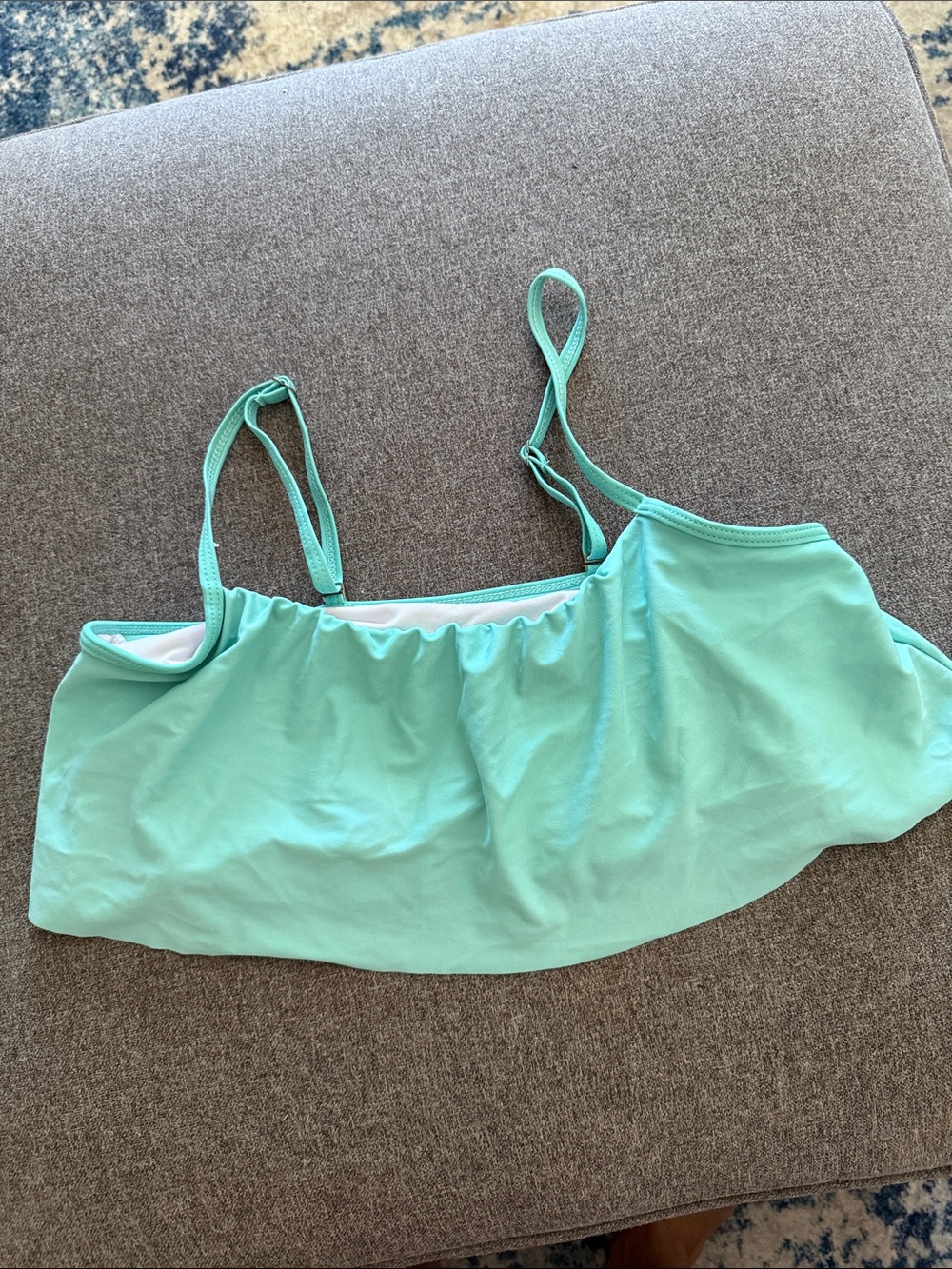 Women’s Mint Green Swim Top - Lightweight Bandeau with Straps